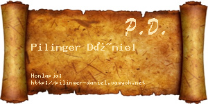 Pilinger Dániel névjegykártya